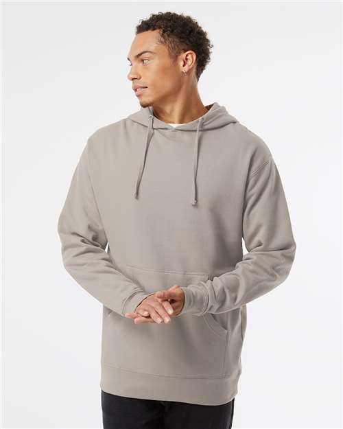 Independent Trading Co. SS4500 Midweight Hooded Sweatshirt - Cement - model front