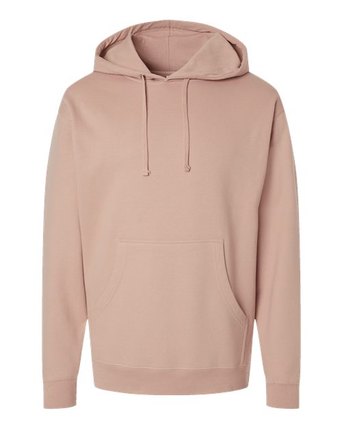 Independent Trading Co. SS4500 Midweight Hooded Sweatshirt - Dusty Pink - flat front