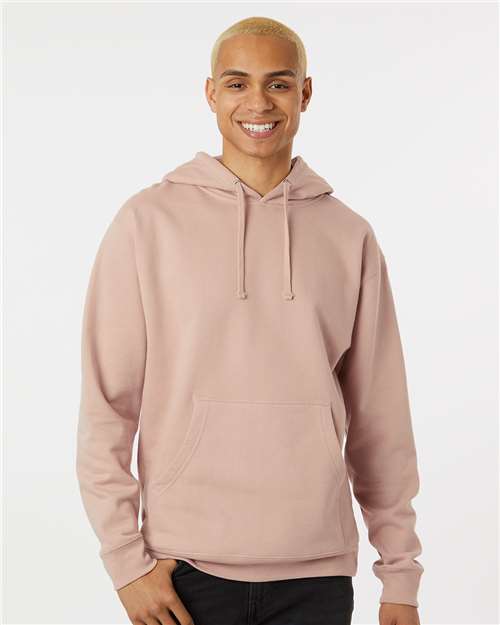 Independent Trading Co. SS4500 Midweight Hooded Sweatshirt - Dusty Pink - model front