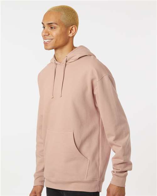 Independent Trading Co. SS4500 Midweight Hooded Sweatshirt - Dusty Pink - model side
