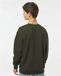 Independent Trading Co. IND3000 Unisex Heavyweight Crewneck Sweatshirt - Army - model back