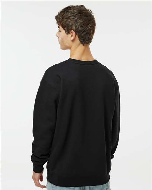 Independent Trading Co. IND3000 Unisex Heavyweight Crewneck Sweatshirt - Black - model back