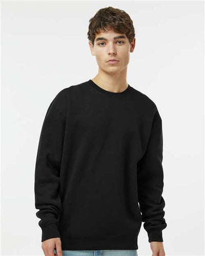 Independent Trading Co. IND3000 Unisex Heavyweight Crewneck Sweatshirt - Black - model front