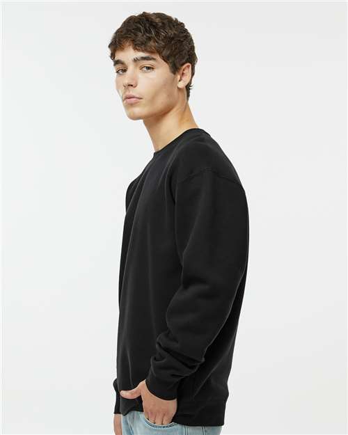 Independent Trading Co. IND3000 Unisex Heavyweight Crewneck Sweatshirt - Black - model side