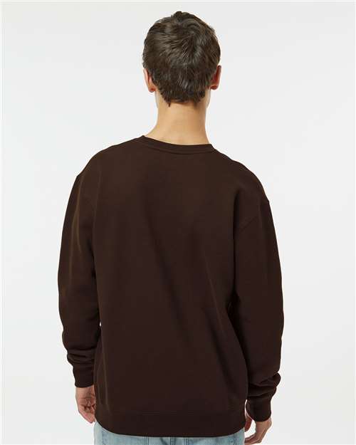 Independent Trading Co. IND3000 Unisex Heavyweight Crewneck Sweatshirt - Brown - model back