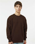 Independent Trading Co. IND3000 Unisex Heavyweight Crewneck Sweatshirt - Brown - model front