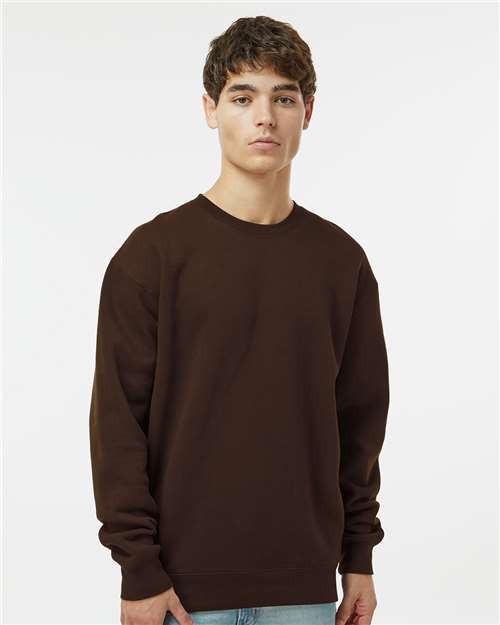 Independent Trading Co. IND3000 Unisex Heavyweight Crewneck Sweatshirt - Brown - model front