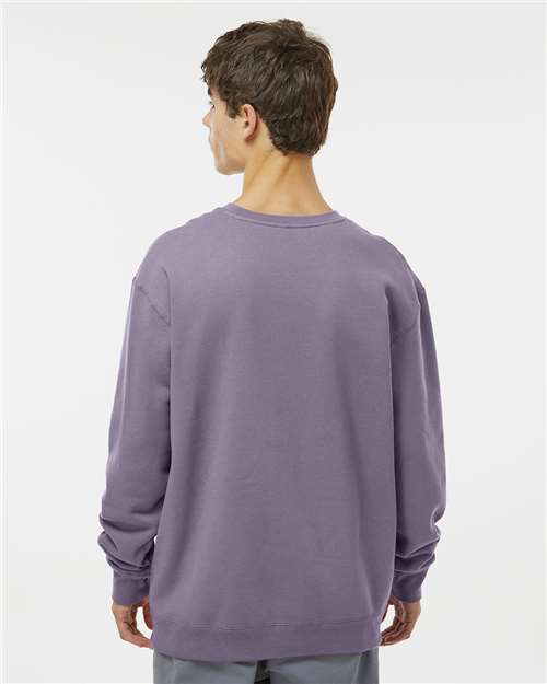 Independent Trading Co. IND3000 Unisex Heavyweight Crewneck Sweatshirt - Plum - model back