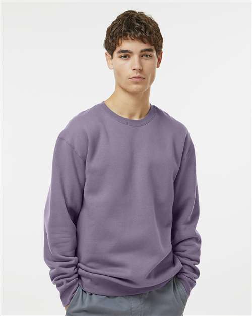 Independent Trading Co. IND3000 Unisex Heavyweight Crewneck Sweatshirt - Plum - model front