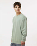 Independent Trading Co. IND3000 Unisex Heavyweight Crewneck Sweatshirt - Dusty Sage - model side