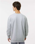Independent Trading Co. IND3000 Unisex Heavyweight Crewneck Sweatshirt - Grey Heather - model back