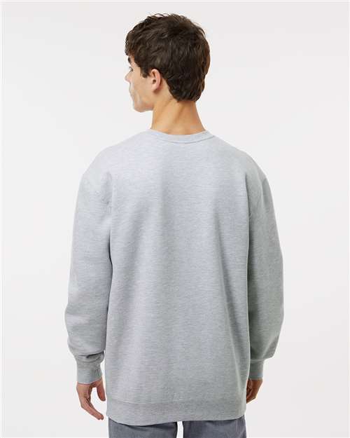 Independent Trading Co. IND3000 Unisex Heavyweight Crewneck Sweatshirt - Grey Heather - model back
