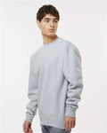 Independent Trading Co. IND3000 Unisex Heavyweight Crewneck Sweatshirt - Grey Heather - model side