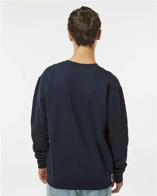 Independent Trading Co. IND3000 Unisex Heavyweight Crewneck Sweatshirt - Navy - model back