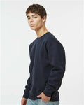 Independent Trading Co. IND3000 Unisex Heavyweight Crewneck Sweatshirt - Navy - model side