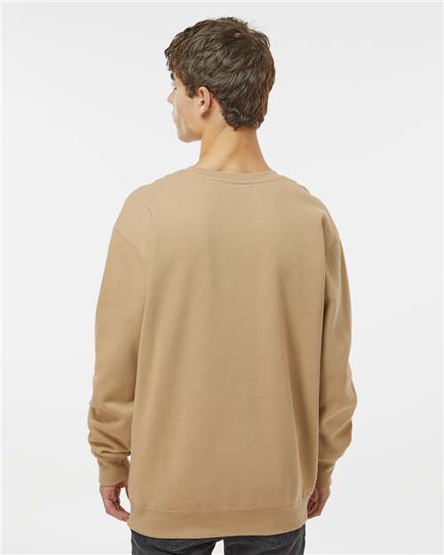 Independent Trading Co. IND3000 Unisex Heavyweight Crewneck Sweatshirt - Sandstone - model back