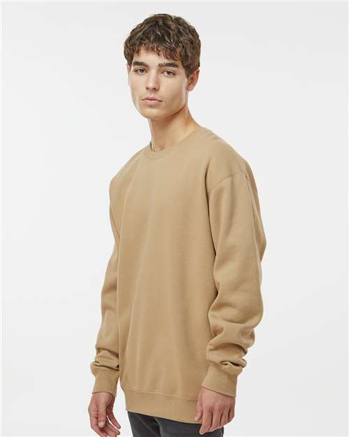 Independent Trading Co. IND3000 Unisex Heavyweight Crewneck Sweatshirt - Sandstone - model side
