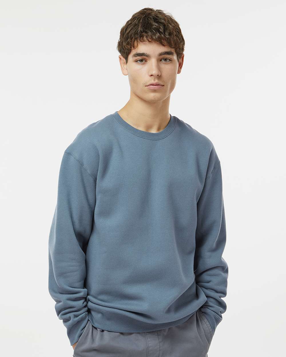 Heavyweight Crewneck Sweatshirt in Storm Blue, front view