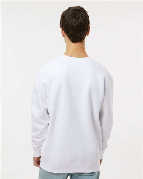 Independent Trading Co. IND3000 Unisex Heavyweight Crewneck Sweatshirt - White - model back