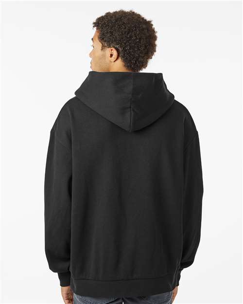 Independent Trading Co. IND280SL Unisex Avenue Midweight Hooded Sweatshirt - Black - model back