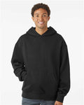 Independent Trading Co. IND280SL Unisex Avenue Midweight Hooded Sweatshirt - Black - model front