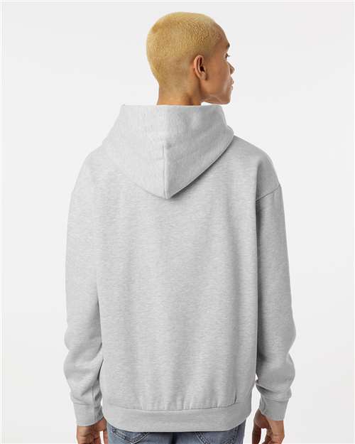 Independent Trading Co. IND280SL Unisex Avenue Midweight Hooded Sweatshirt - Grey Heather - model back