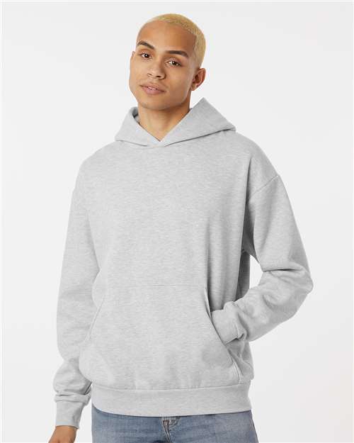 Independent Trading Co. IND280SL Unisex Avenue Midweight Hooded Sweatshirt - Grey Heather - model front