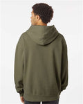 Independent Trading Co. IND280SL Unisex Avenue Midweight Hooded Sweatshirt - Olive - model back