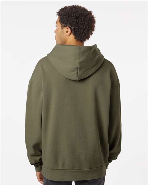 Independent Trading Co. IND280SL Unisex Avenue Midweight Hooded Sweatshirt - Olive - model back