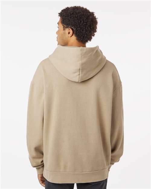Independent Trading Co. IND280SL Unisex Avenue Midweight Hooded Sweatshirt - Sandstone - model back