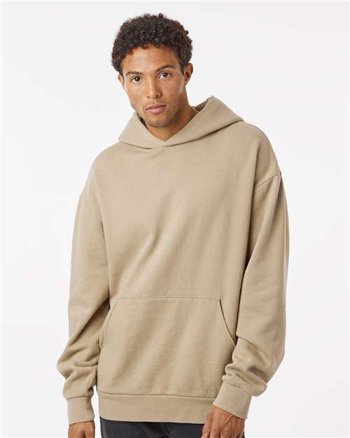 Independent Trading Co. IND280SL Unisex Avenue Midweight Hooded Sweatshirt - Sandstone - model front