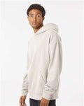 Independent Trading Co. IND280SL Unisex Avenue Midweight Hooded Sweatshirt - Ivory - model side