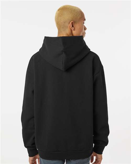 Independent Trading Co. IND420XD Unisex Mainstreet Heavyweight Hooded Sweatshirt - Black - model back