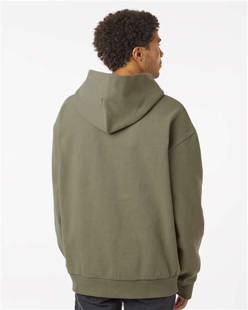 Independent Trading Co. IND420XD Unisex Mainstreet Heavyweight Hooded Sweatshirt - Olive - model back