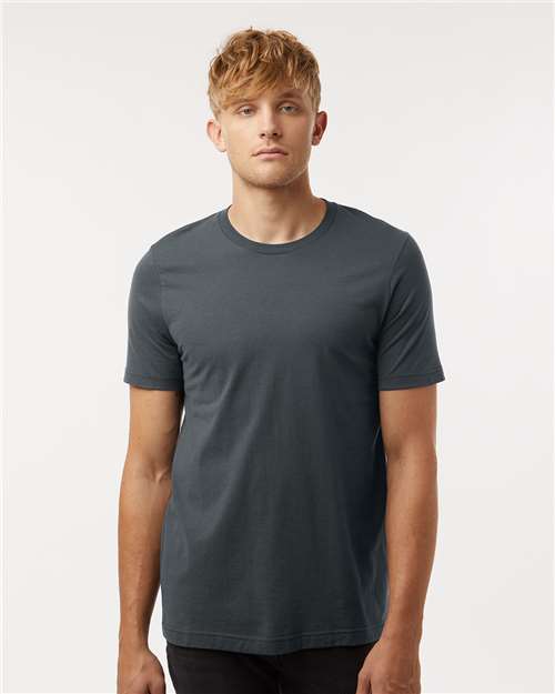 Tultex 602 Combed Cotton T-Shirt - Dark Grey - model front