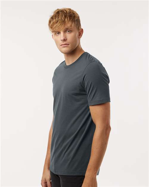 Tultex 602 Combed Cotton T-Shirt - Dark Grey - model side