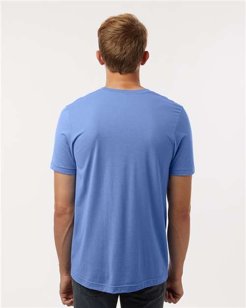 Tultex 602 Combed Cotton T-Shirt - Columbia Blue - model back