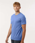 Tultex 602 Combed Cotton T-Shirt - Columbia Blue - model side