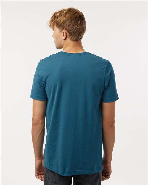 Tultex 602 Combed Cotton T-Shirt - Deep Teal - model back