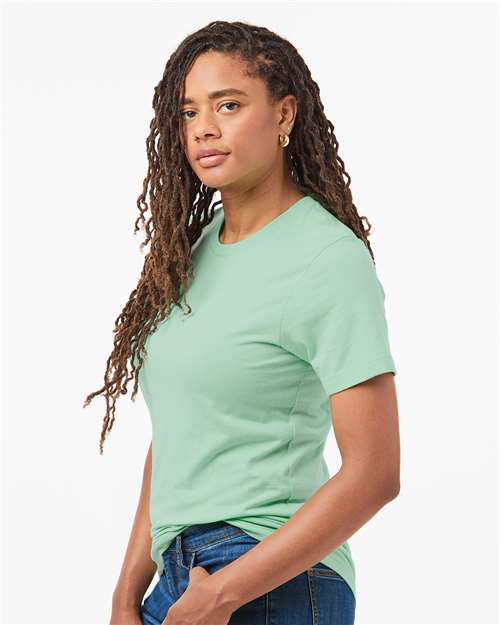 Tultex 602 Combed Cotton T-Shirt - Light Mint - model side