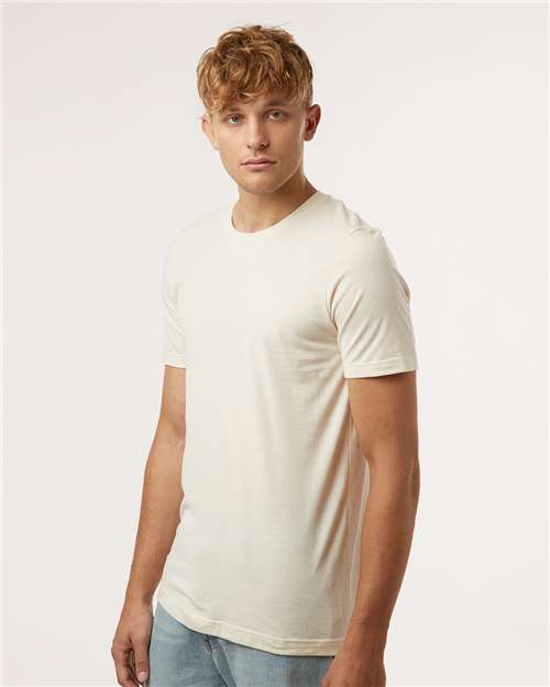 Tultex 602 Combed Cotton T-Shirt - Vintage Natural - model side