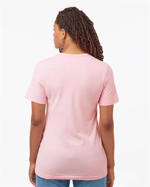 Tultex 602 Combed Cotton T-Shirt - Light Pink - model back