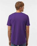 Tultex 602 Combed Cotton T-Shirt - Deep Purple - model back
