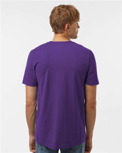 Tultex 602 Combed Cotton T-Shirt - Deep Purple - model back