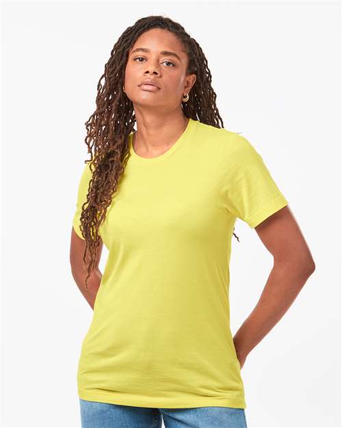 Tultex 602 Combed Cotton T-Shirt - Yellow - model front