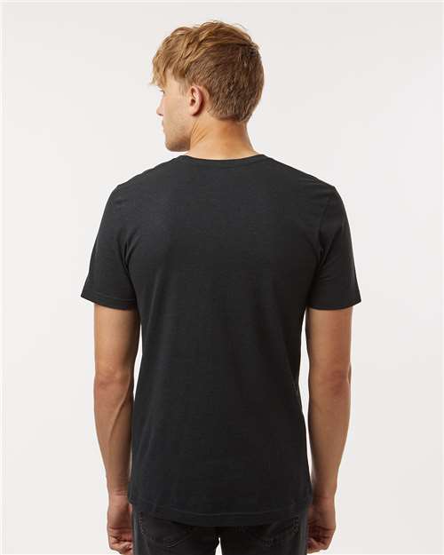Tultex 602CVC Unisex Combed CVC T-Shirt - Heather Black - model back