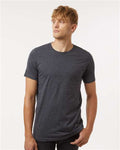 Tultex 602CVC Unisex Combed CVC T-Shirt - Heather Dark Grey - model front