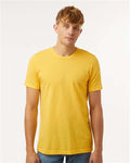 Tultex 602CVC Unisex Combed CVC T-Shirt - Heather Gold - model front