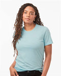 Tultex 602CVC Unisex Combed CVC T-Shirt - Heather Ice Blue - model front