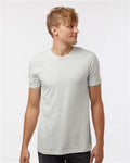 Tultex 602CVC Unisex Combed CVC T-Shirt - Heather Light Silver - model front